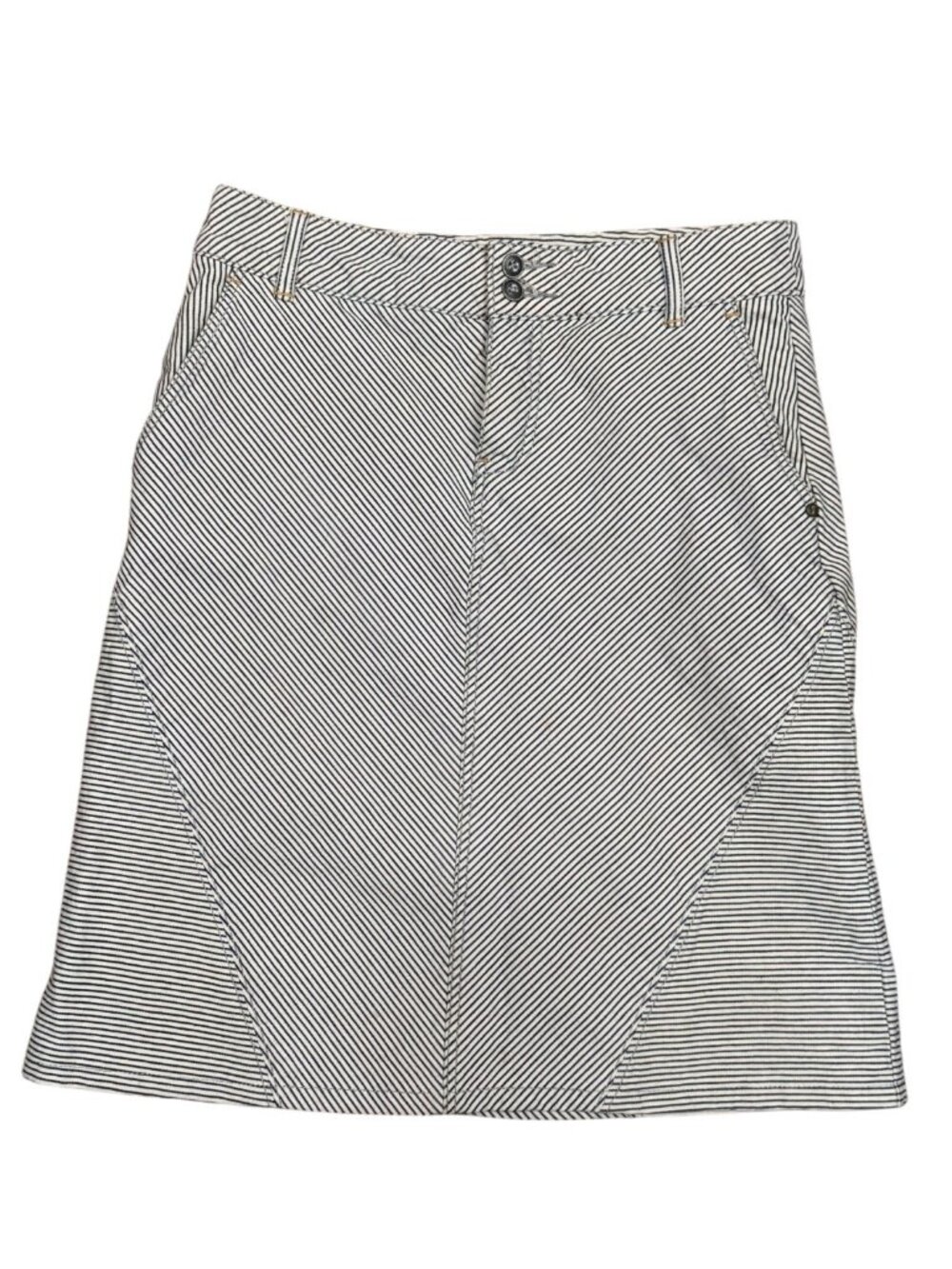 Anthropologie Pilcro & The Letterpress Striped A-Line Denim Pencil Skirt 26